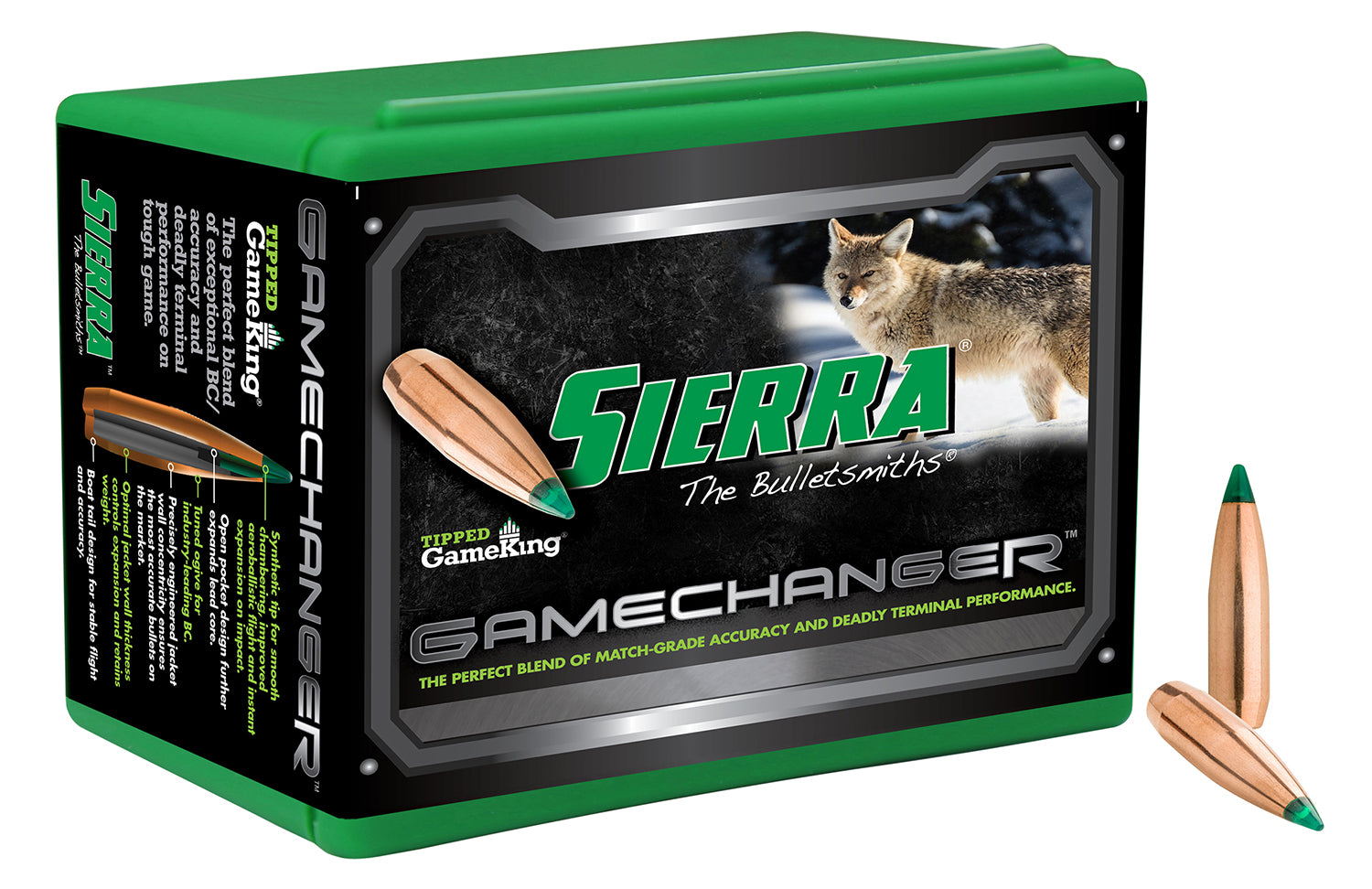 Sierra Tipped GameKing 4062 .22 Caliber 64 Grain Hunting Bullets 100ct