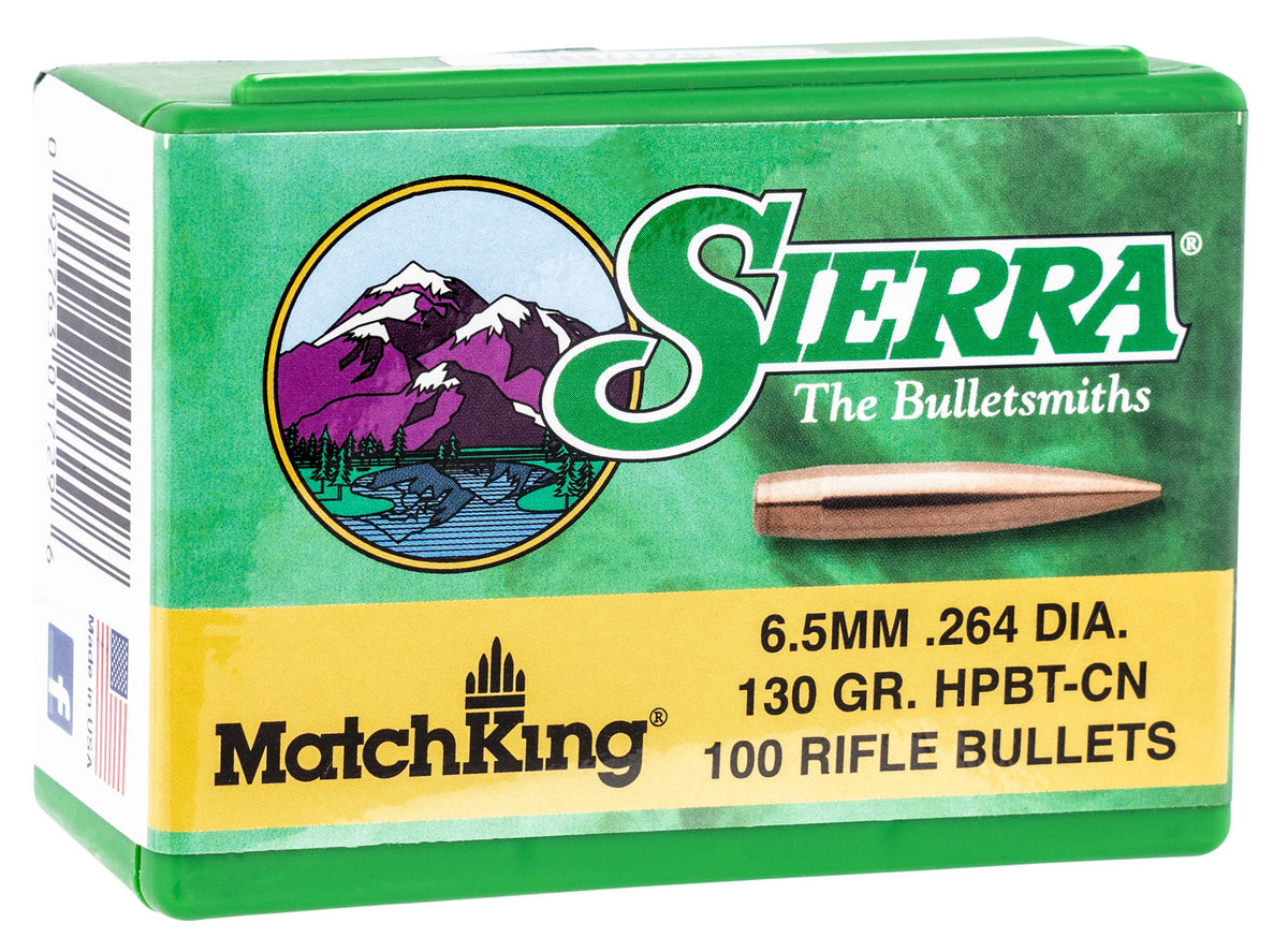 Sierra MatchKing 1729 6.5 Creedmoor 130 Grain Hollow Point Boat Tail 100ct