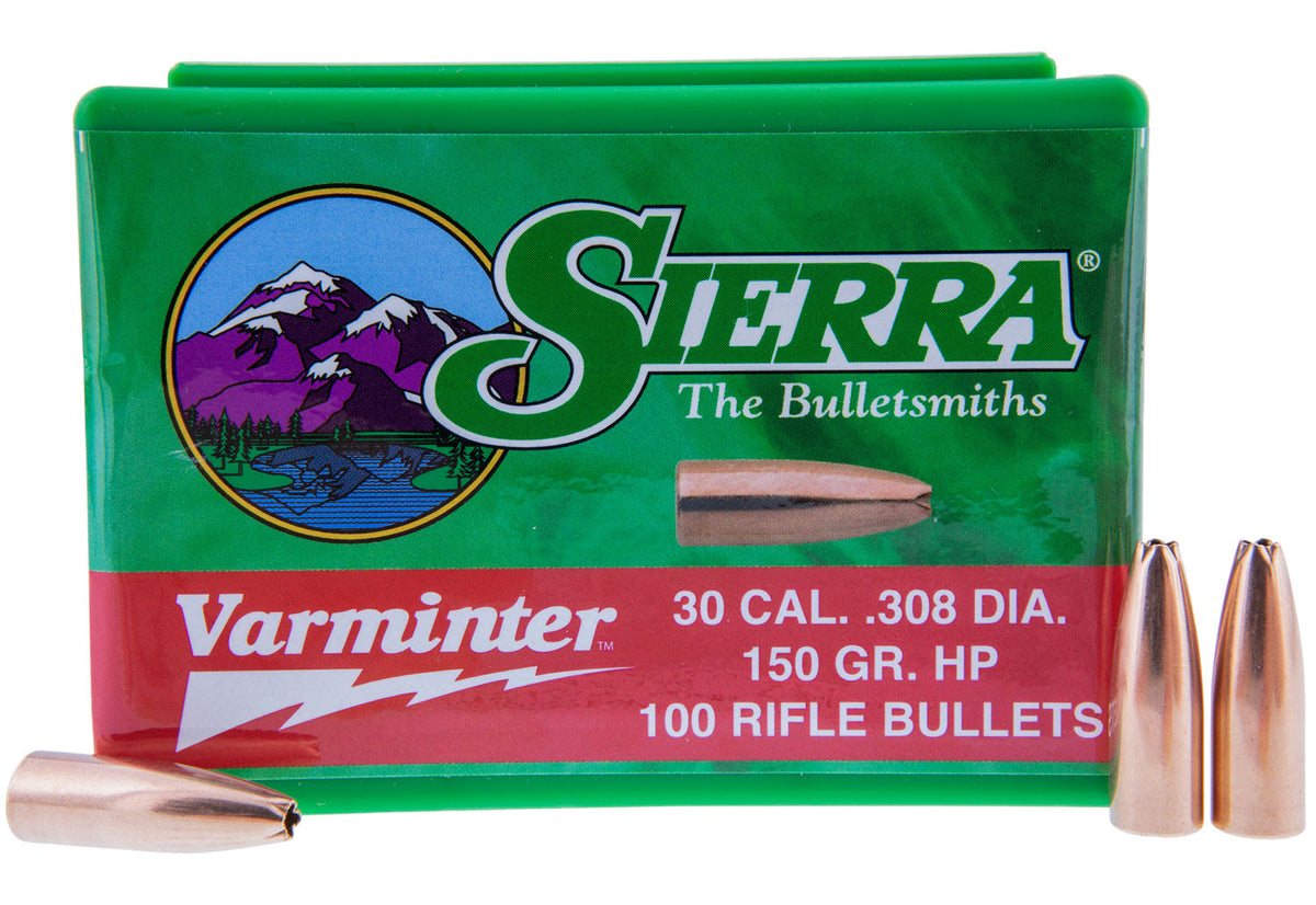 Sierra Varminter 308 Winchester 150 Grain HP Bullets 100/Box