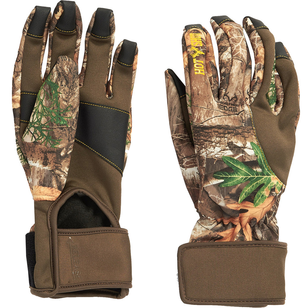 Hot Shot Axel Archery Touch Glove with Release Opening Realtree Edge XL
