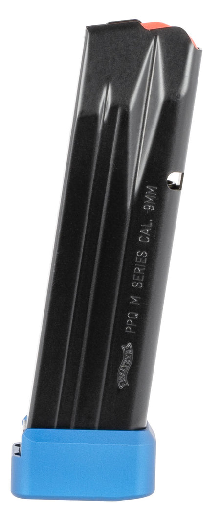 Walther Arms 2836335 Blued Steel PPQ M2 9mm 17-Round Magazine with +2 Extension