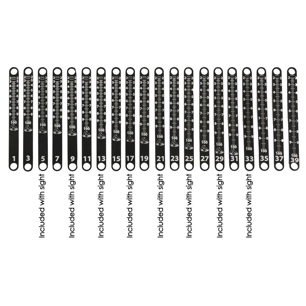 Axcel Achieve XP Graduated Metal Sight Scale Tape #3 and #4