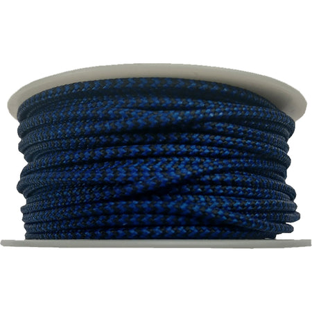 BCY 24 Braided Polyester D-Loop Material Blue/Black 1m