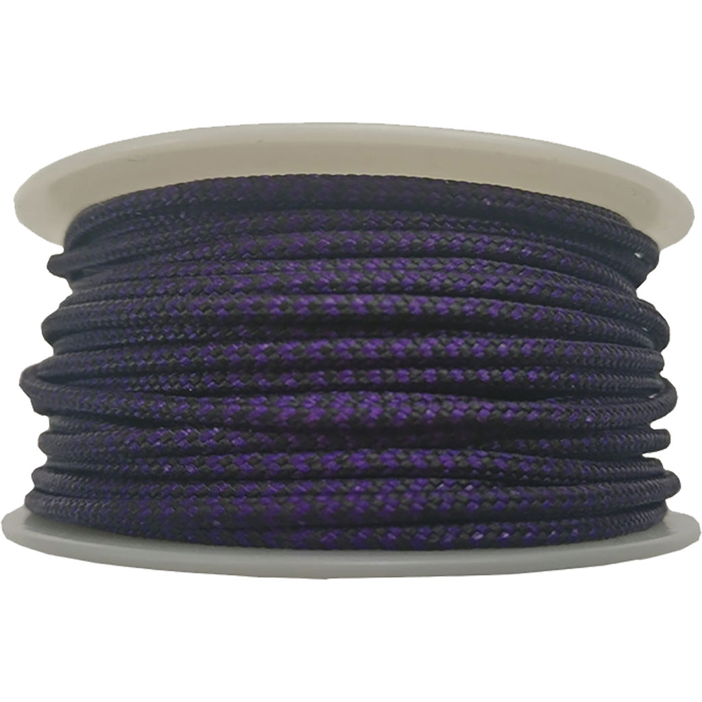 BCY 24 Braided Polyester D-Loop Material Purple/Black 1m