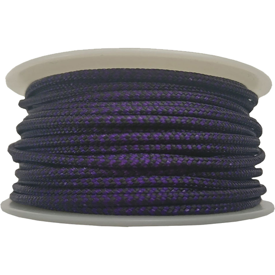 BCY 24 Braided Polyester D-Loop Material Purple/Black 1m