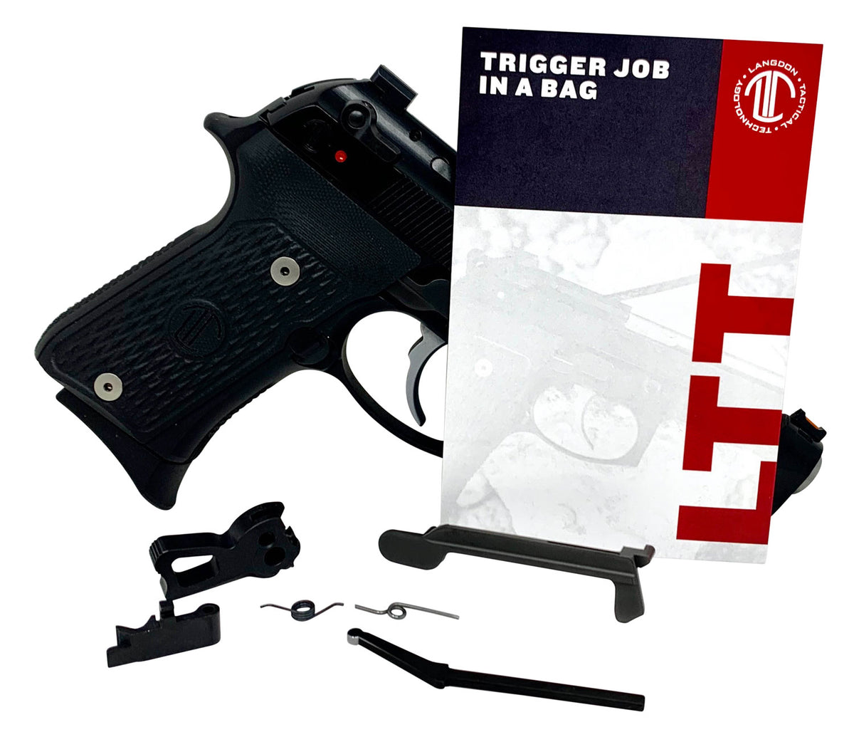 Langdon Tactical Tech Trigger Job In A Bag Black Curved Fits Beretta 92/96 M9