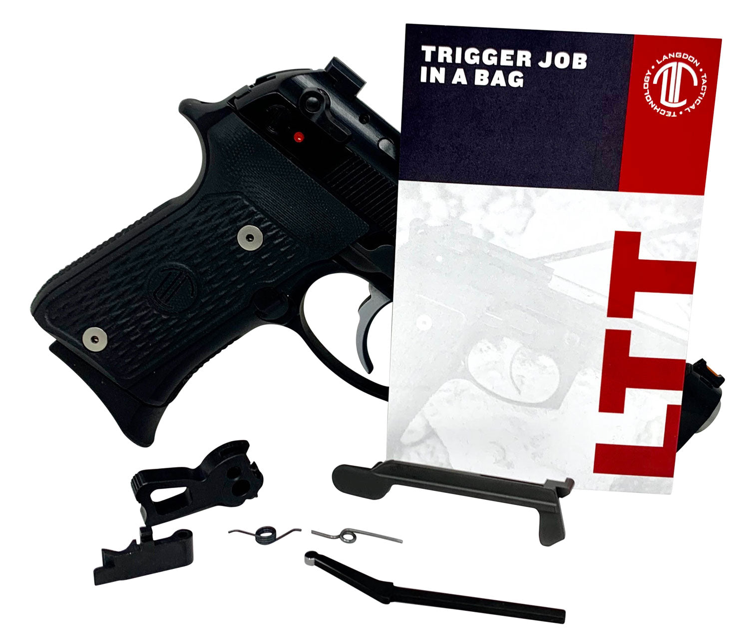 Langdon Tactical Tech Trigger Job In A Bag Black Curved Fits Beretta 92/96 M9