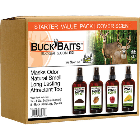 Buck Baits Cover Scent Kit Earth/Acorn/Apple/Corn 3 oz. ea.