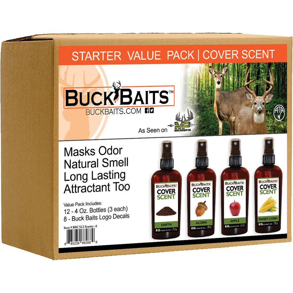 Buck Baits Cover Scent Kit Earth/Acorn/Apple/Corn 3 oz. ea.