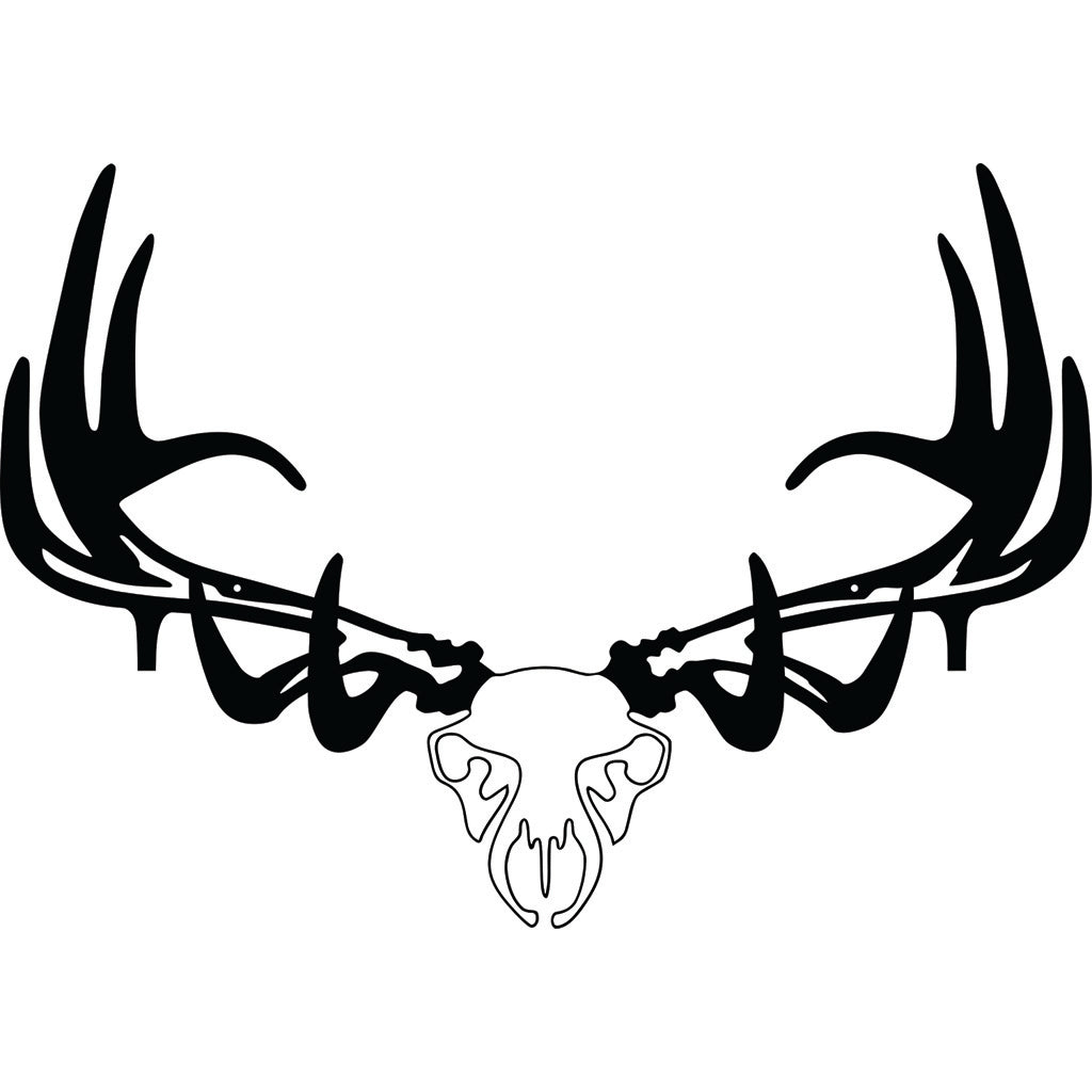 Raxx Elk Skull Bow Rack Carbon Steel 30x20 Inch Wall Mount