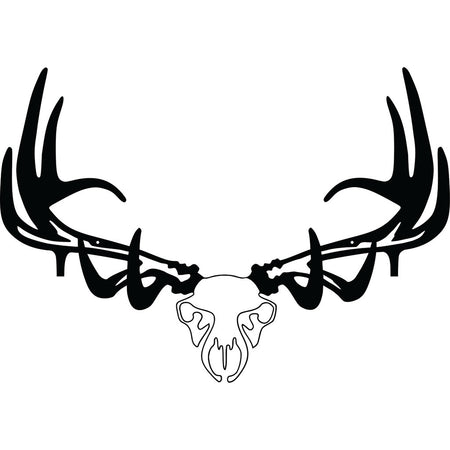 Raxx Elk Skull Bow Rack Carbon Steel 30x20 Inch Wall Mount