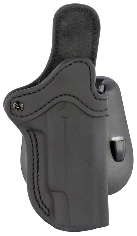 1791 Gunleather BH1 OWB Optic Ready Stealth Black Leather Paddle Holster for 1911 4" to 5" Barrel, Left Hand