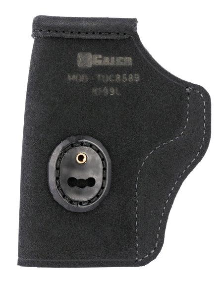 Galco Tuck-N-Go 2.0 TUC858B Black Leather IWB Holster, UniClip/Stealth Clip, S&W M&P Shield EZ Ambidextrous