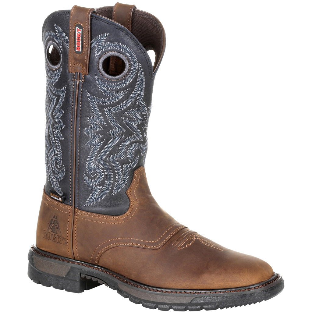 Rocky Original Ride FLX Boot with Memory Foam Footbed Buck Skin/Blue 13