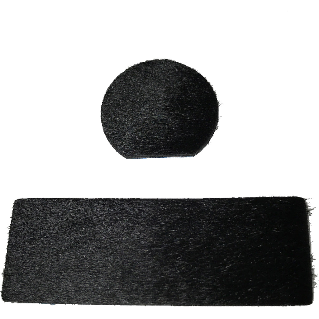 Cir-Cut 2 pc. Natural Calf Hair Traditional Arrow Rest Kit Black