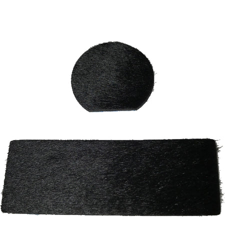 Cir-Cut 2 pc. Natural Calf Hair Traditional Arrow Rest Kit Black