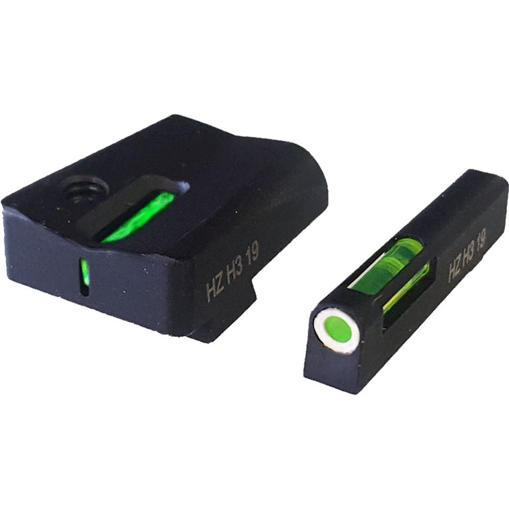 HIVIZ LiteWave H3 Express Tritium Sight Set Green/White Glock 17/19