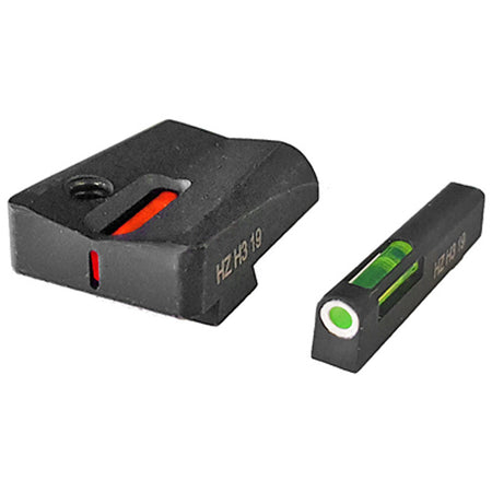 HIVIZ LiteWave H3 Express Tritium Sight Green Orange White Front Ring Glock 20/21