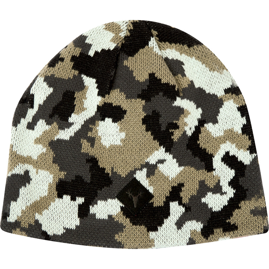 Hot Shot Mountain Camo Knit Beanie Fleece Lined