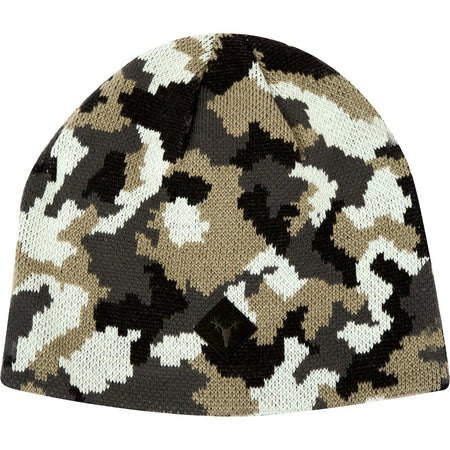 Hot Shot Mountain Camo Knit Beanie Fleece Lined