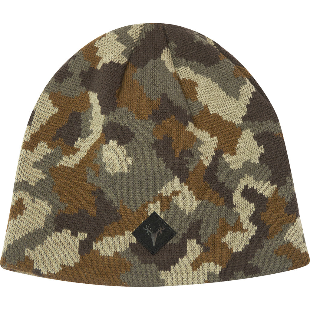 Hot Shot Woodland Camo Knit Beanie Fleece Lined