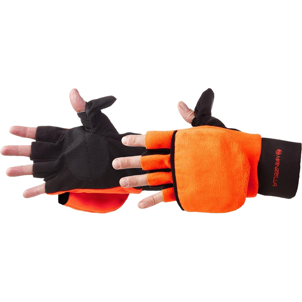 Manzella Medium Hunter Convertible Hunting Glove Mitten Blaze Orange