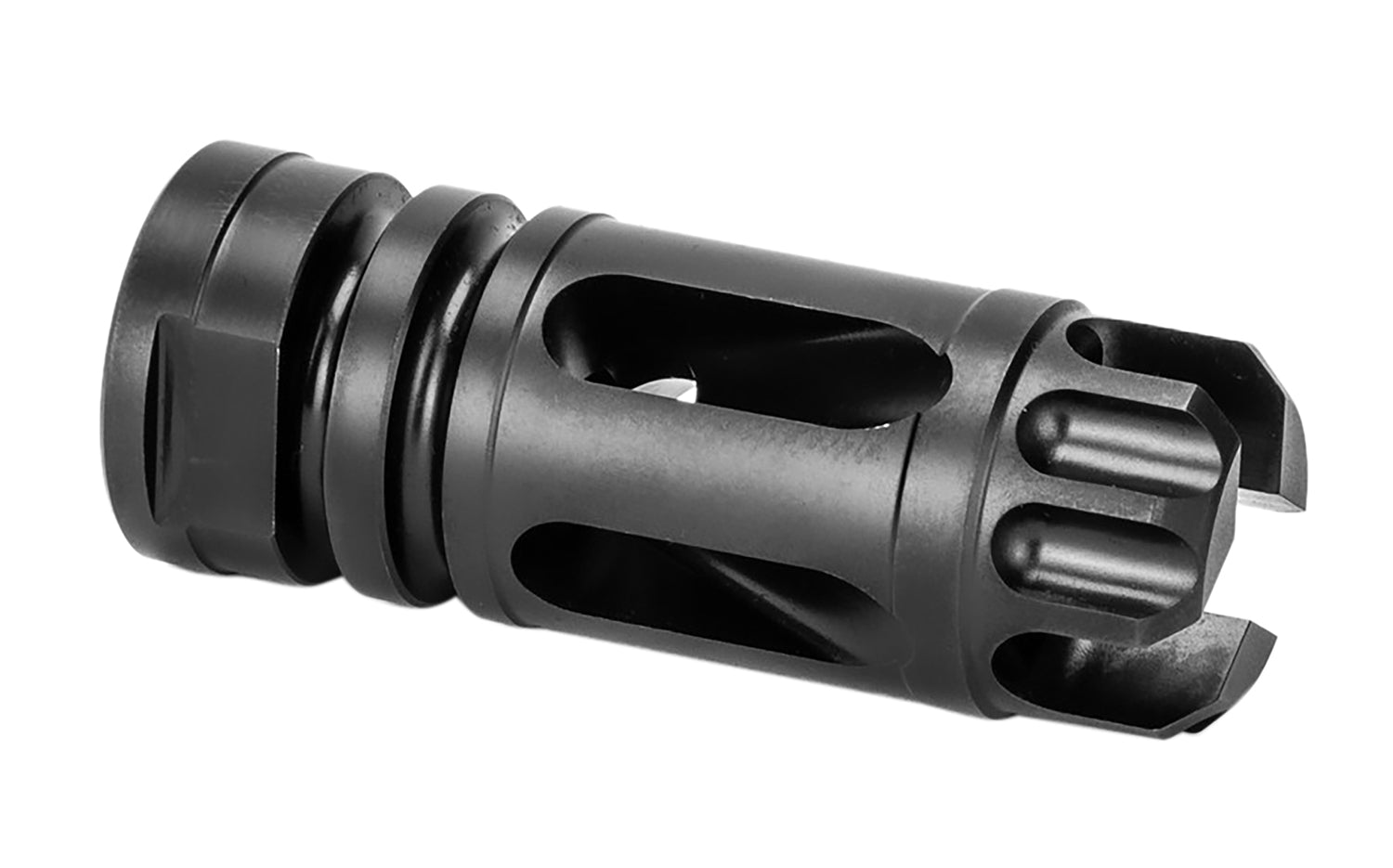 Griffin Armament Gate-LOK Flash Comp XHP556FC 5.56mm 1/2"-28 tpi Black Nitride 17-4 Stainless Steel