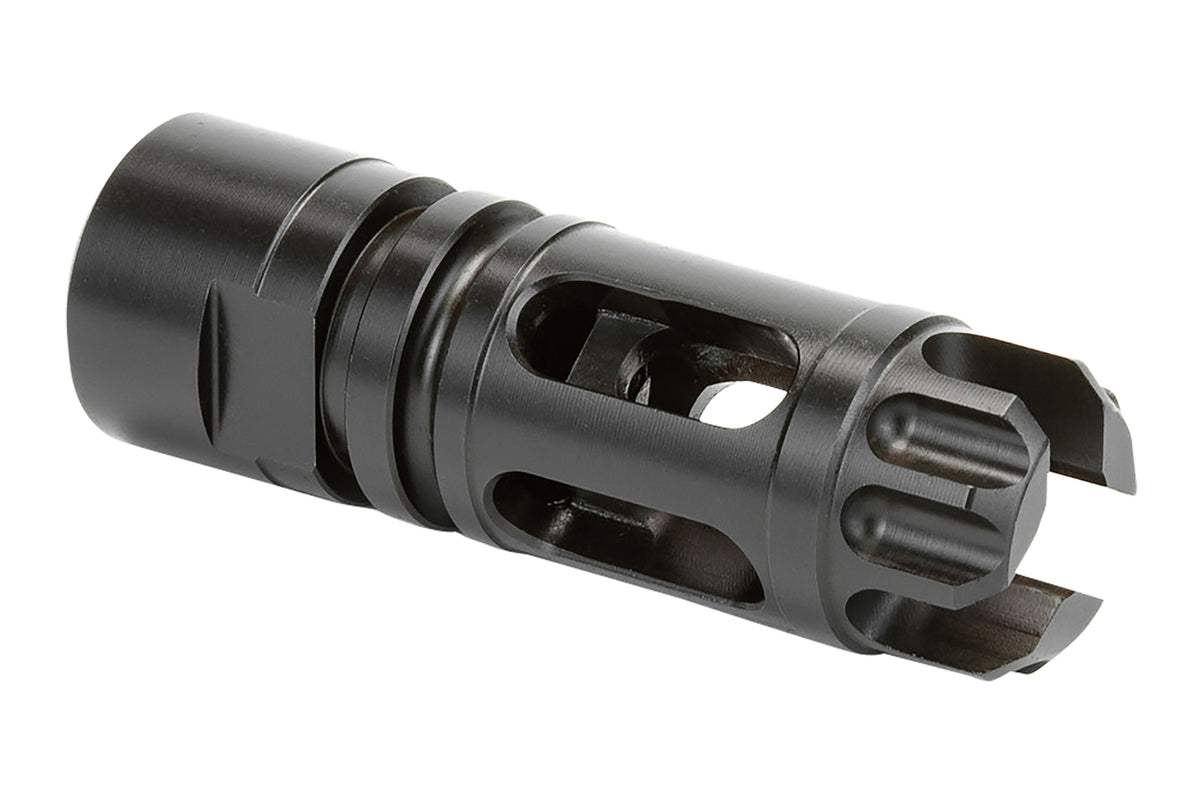 Griffin Armament Gate-LOK Flash Comp XHP762FCM 30 Cal 5/8"-24 tpi Black Nitride 17-4 Stainless Steel