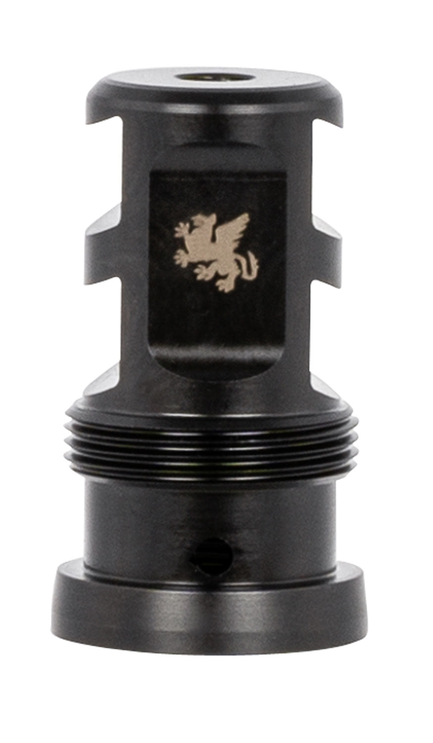 Griffin Armament Paladin 2 Port Taper Mount Muzzle Brake TMPB22C1228 22 Cal Black Melonite 17-4 Stainless Steel