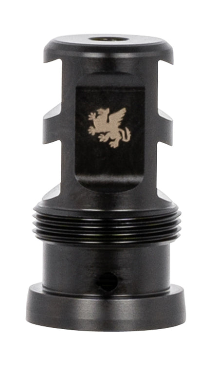 Griffin Armament Paladin 2 Port Taper Mount Muzzle Brake TMPB22C1228 22 Cal Black Melonite 17-4 Stainless Steel
