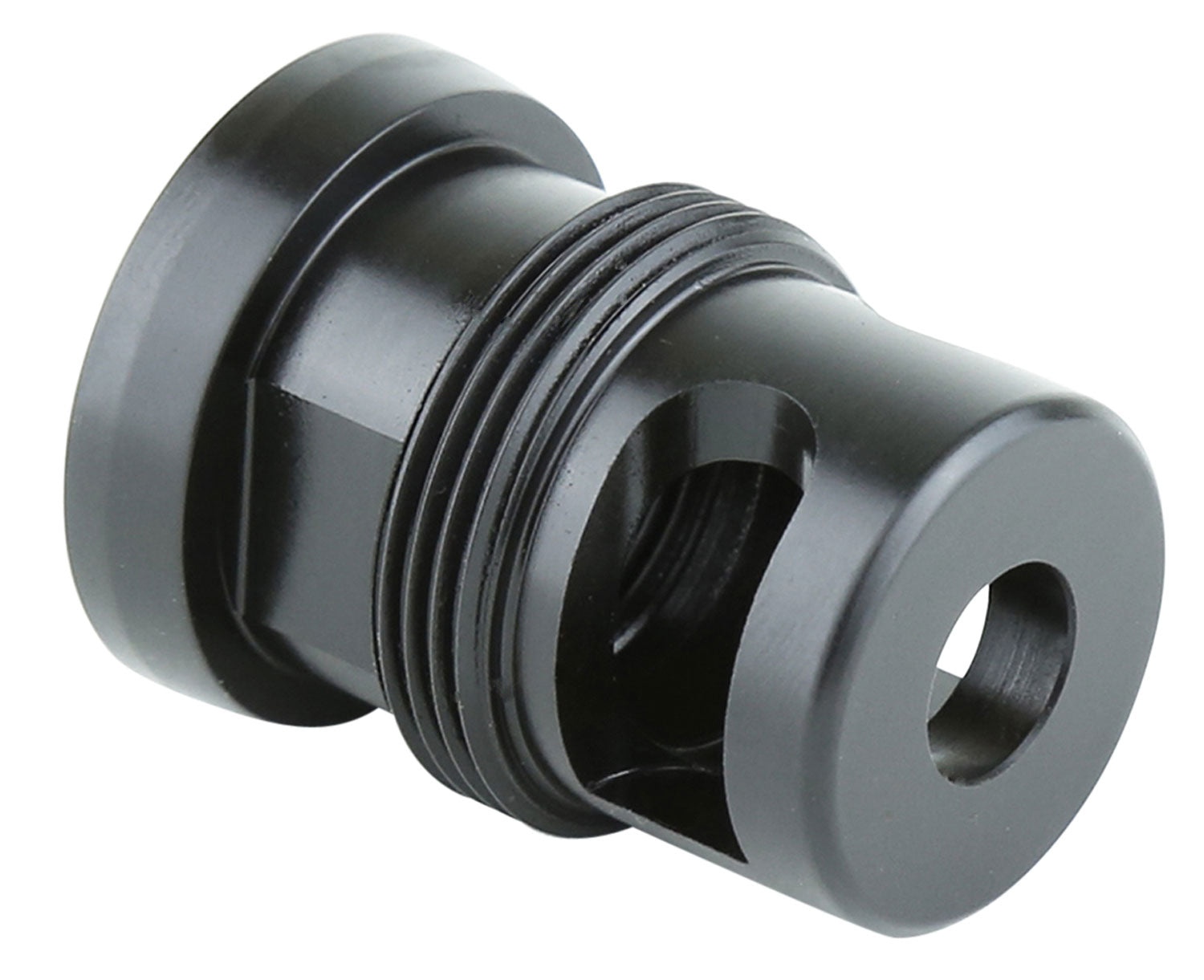 Griffin Armament Taper Mount Minimalist Brake TMM762 30 Cal 5/8"-24 tpi Black Stainless 1.07" Diameter