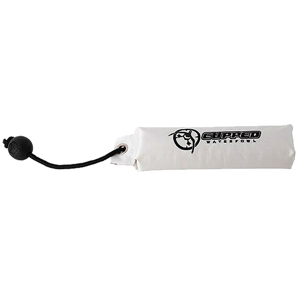 Cupped Canvas Hunting Dog Dummy, White and Black