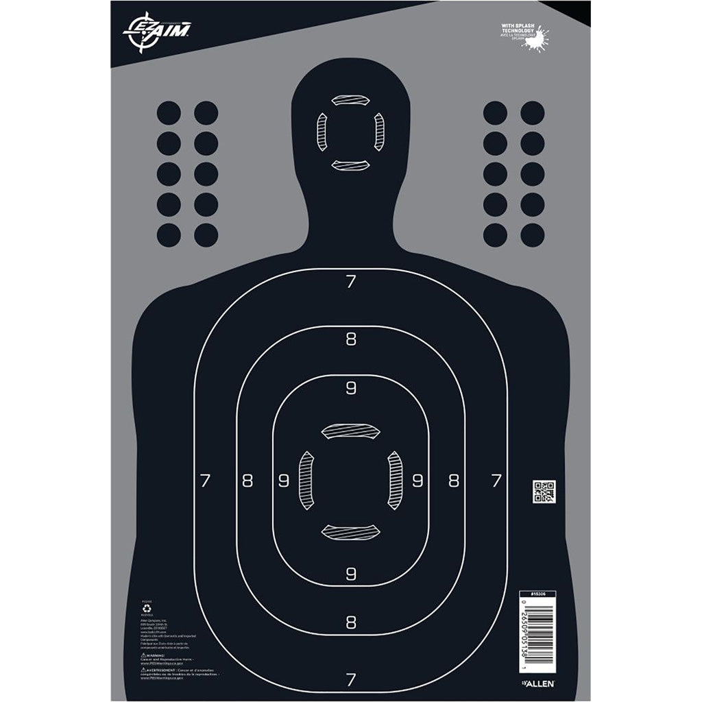 EzAim 100 pk. Splash Silhouette Adhesive Targets 13x18