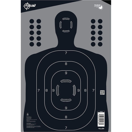 EzAim 100 pk. Splash Silhouette Adhesive Targets 13x18
