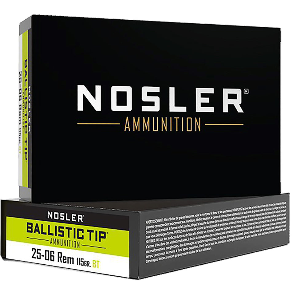 Nosler Ballistic Tip Spitzer Ballistic Tip 115 Grain .25-06 Remington 3000 fps 054041400718