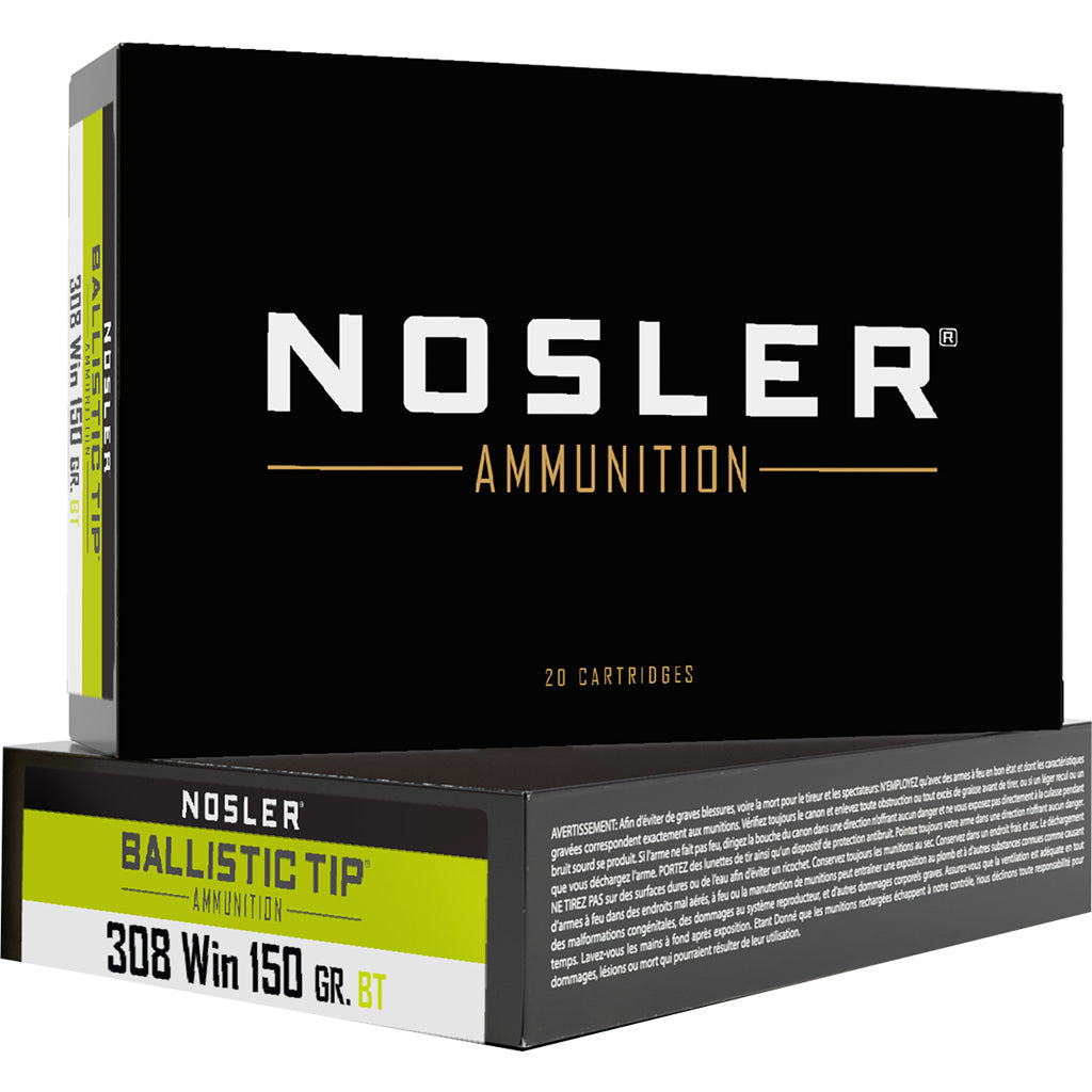Nosler Ballistic Tip Spitzer Ballistic Tip Varmint 150 Grain .308 Win / 7.62x51mm 2800 fps 054041610285