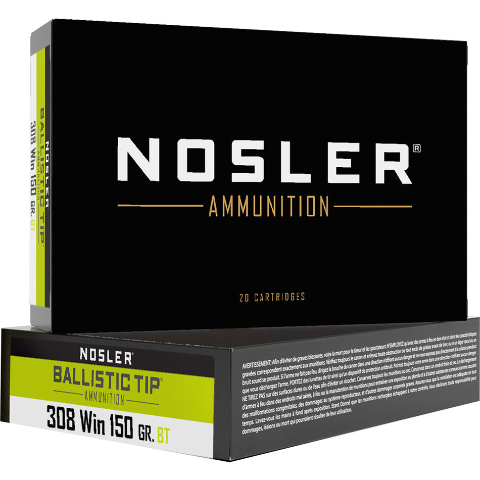 Nosler Ballistic Tip Spitzer Ballistic Tip Varmint 150 Grain .308 Win / 7.62x51mm 2800 fps 054041610285