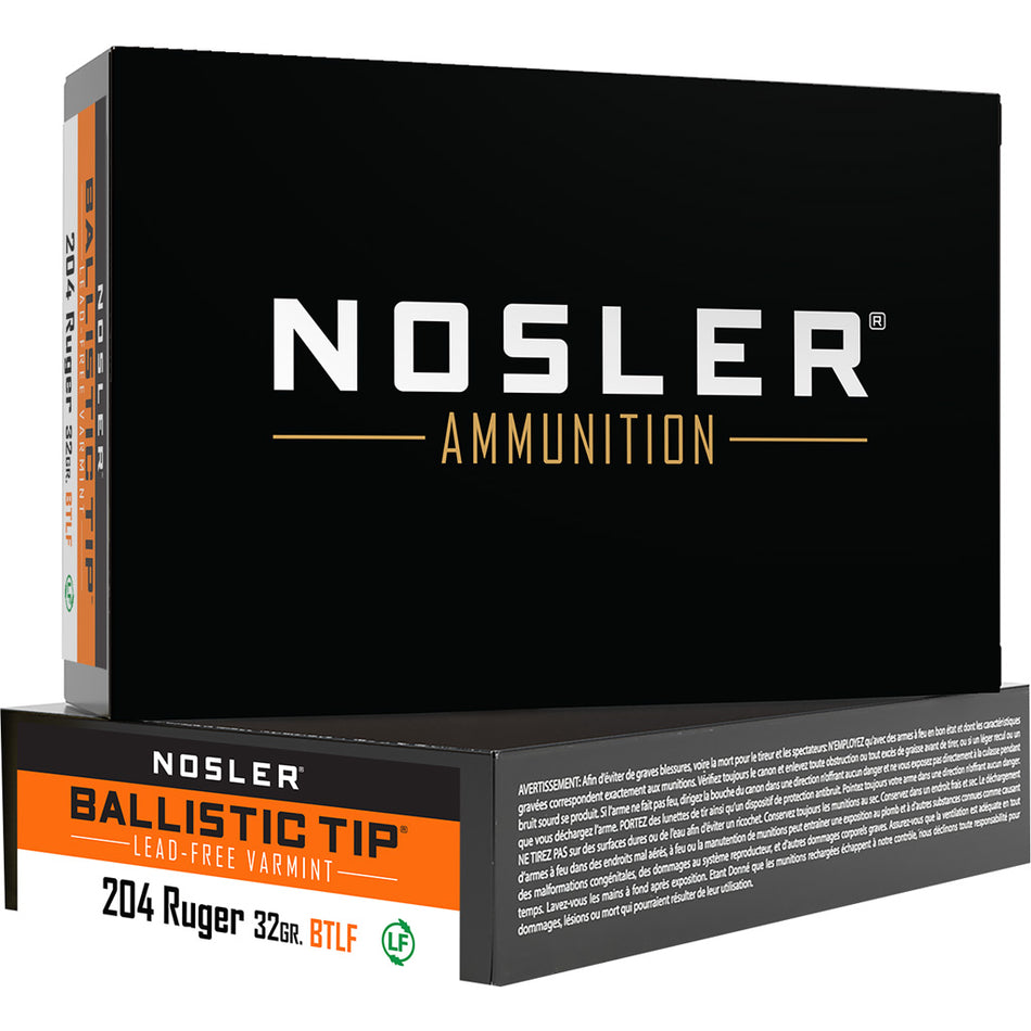 Nosler .204 Ruger Varmint Ballistic Tip 32 grain Lead Free Ballistic Tip ammunition