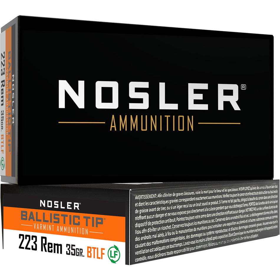 Nosler .223 Remington Varmint Ballistic Tip 35 grain Lead Free Ballistic Tip ammunition