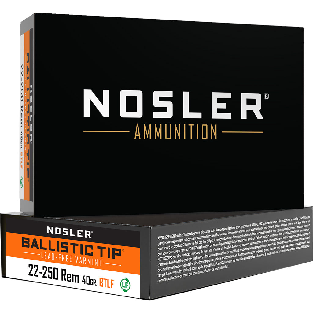 Nosler .22-250 Remington Varmint Ballistic Tip 40 grain Lead Free Ballistic Tip ammunition