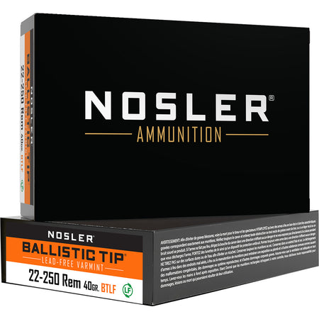 Nosler .22-250 Remington Varmint Ballistic Tip 40 grain Lead Free Ballistic Tip ammunition