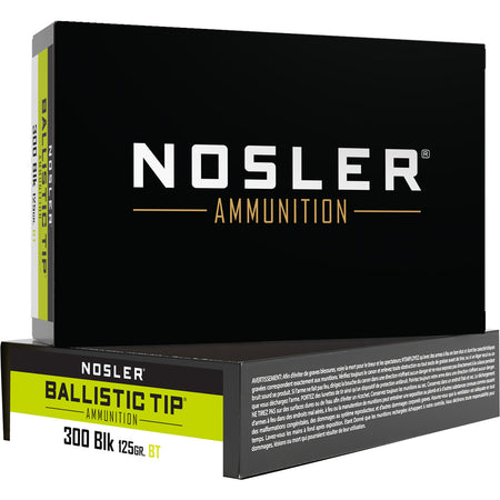 Nosler Ballistic Tip SP 125 Grain .300 AAC Blackout  054041610322