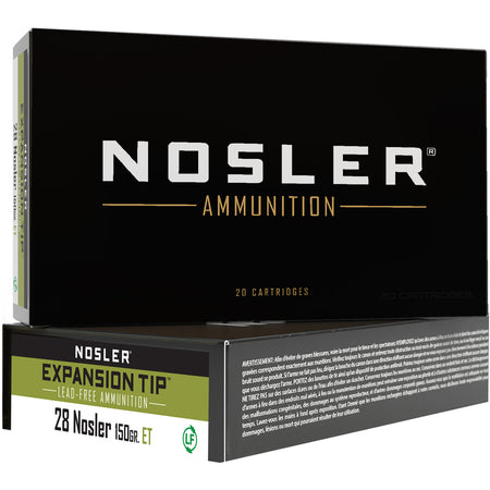Nosler Expansion Tip E-Tip Lead-Free 150 Grain .28 Nosler 3250 fps 054041400398