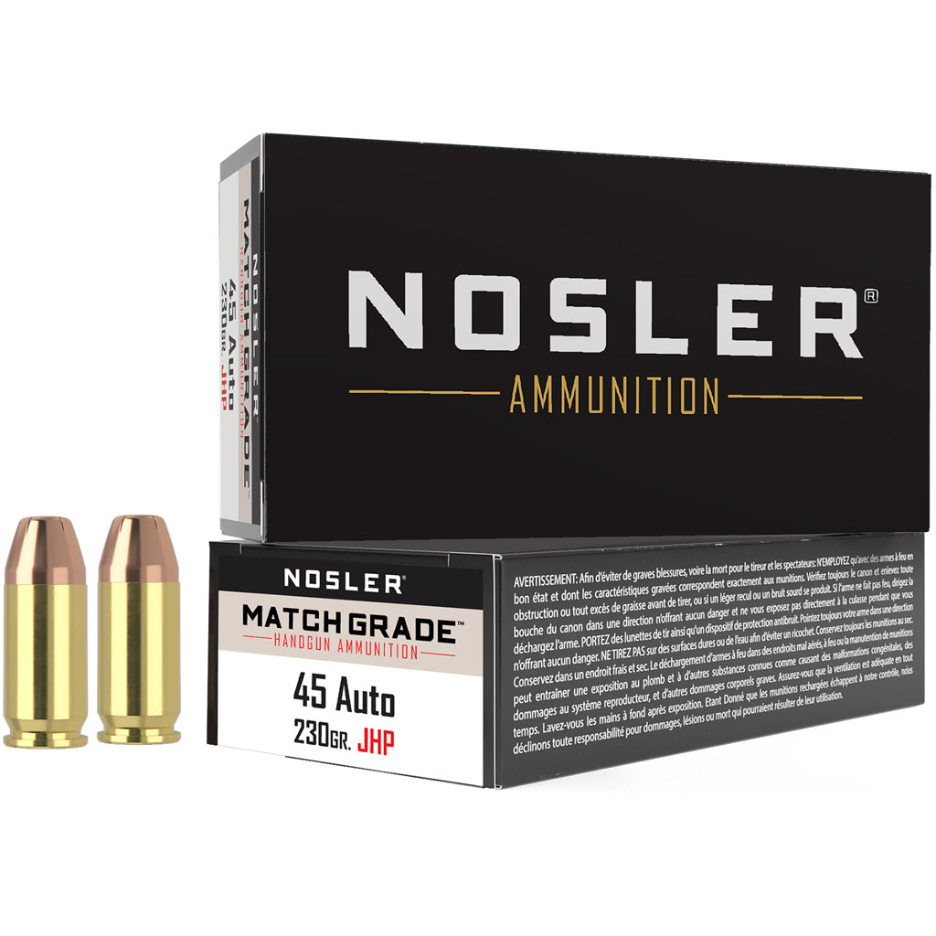 Nosler Assured Stopping Power Jacketed Hollow Point 230 Grain .45 ACP/Auto 850 fps 054041512848
