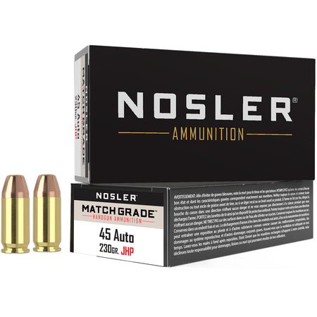 Nosler Assured Stopping Power Jacketed Hollow Point 230 Grain .45 ACP/Auto 850 fps 054041512848