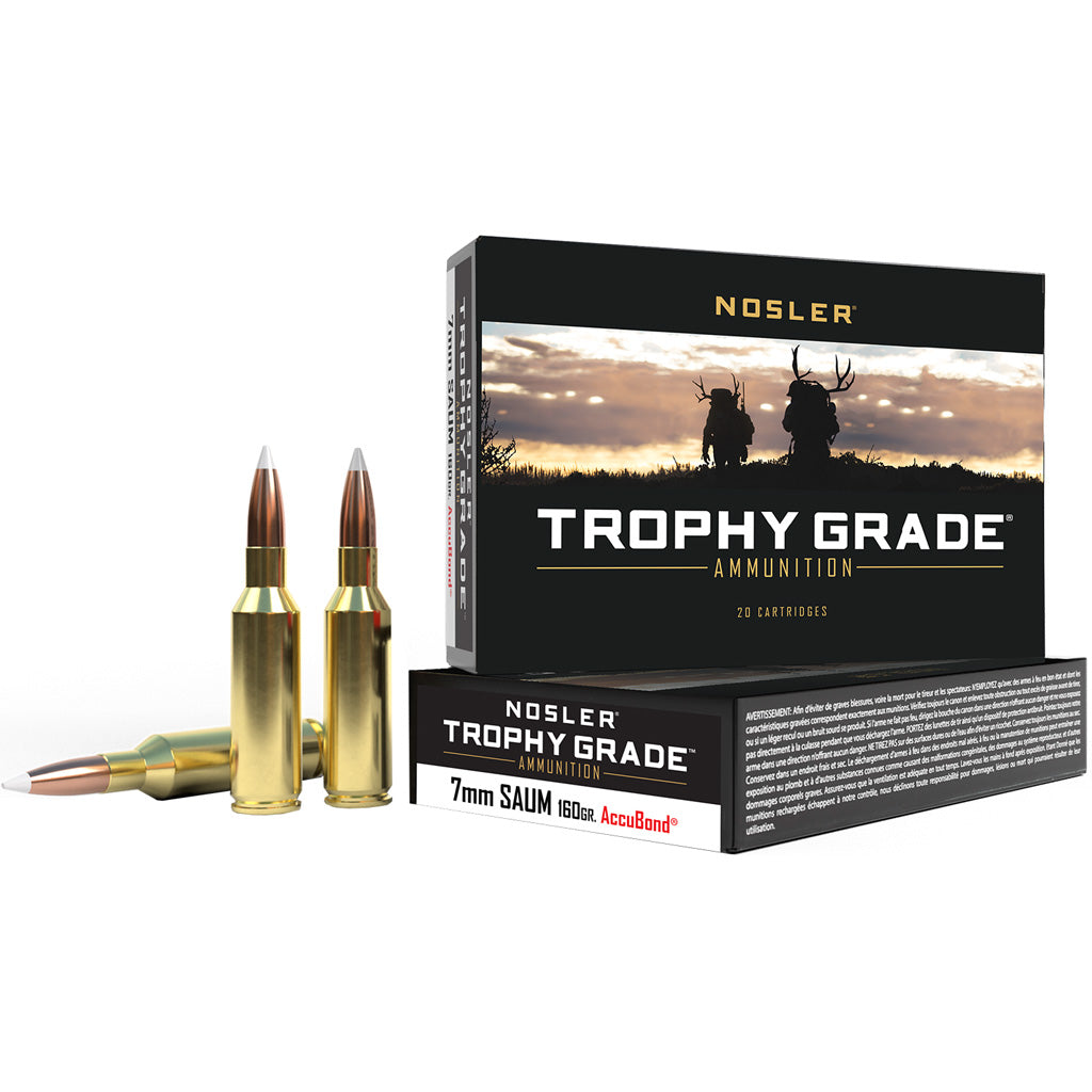 Nosler 7mm RUM Trophy Grade Short Action 160 grain Nosler Spitzer Partition ammunition