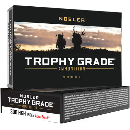 Nosler .300 H&H Mag Trophy Grade 180 grain Nosler AccuBond ammunition