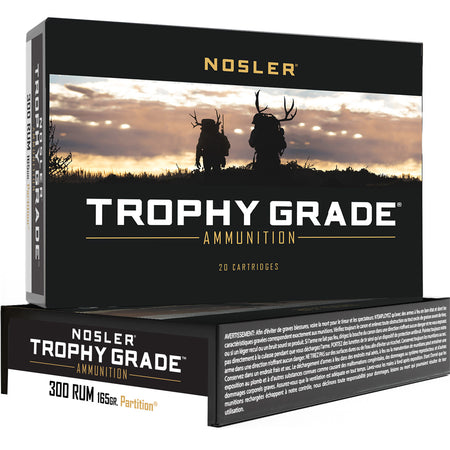 Nosler Trophy Grade Nosler Spitzer Partition 165 Grain .300 RUM 3350 fps 054041600644