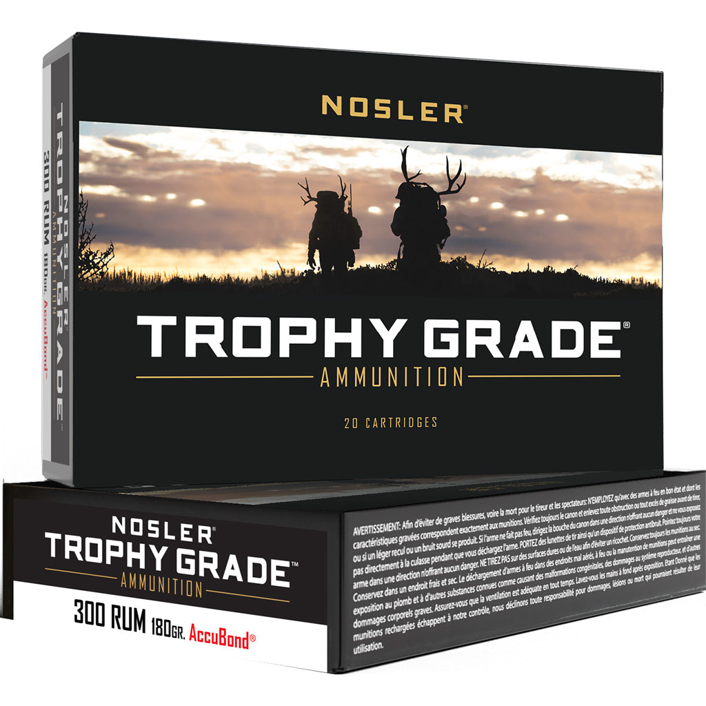 Nosler Trophy Grade Nosler AccuBond 180 Grain .300 RUM 3250 fps 054041600651