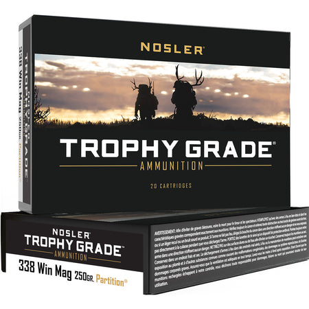 Nosler .338 Winchester Magnum Trophy Grade 250 grain Nosler Spitzer Partition ammunition